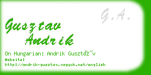 gusztav andrik business card